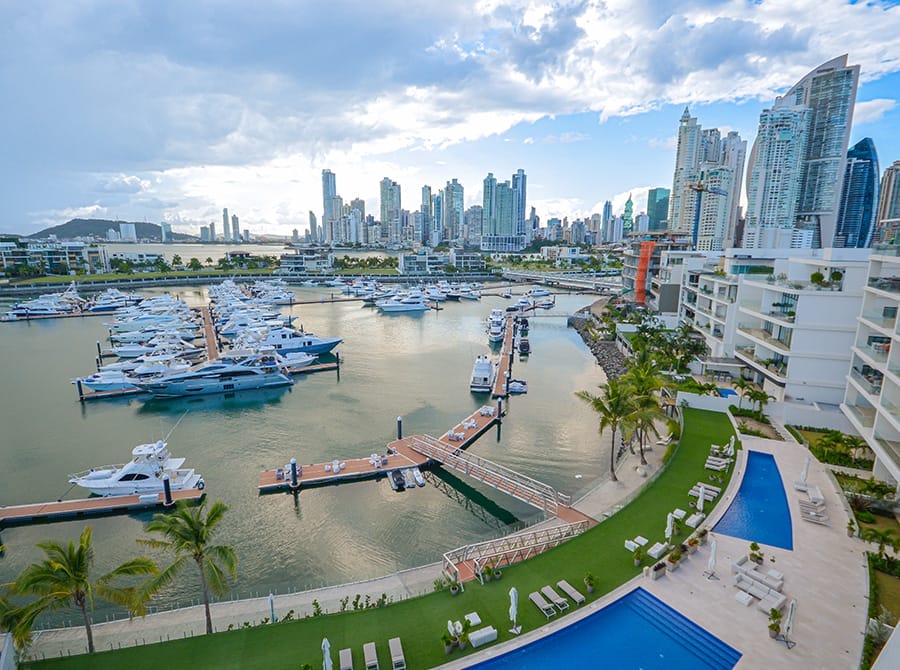 Ein Hafen in Panama City